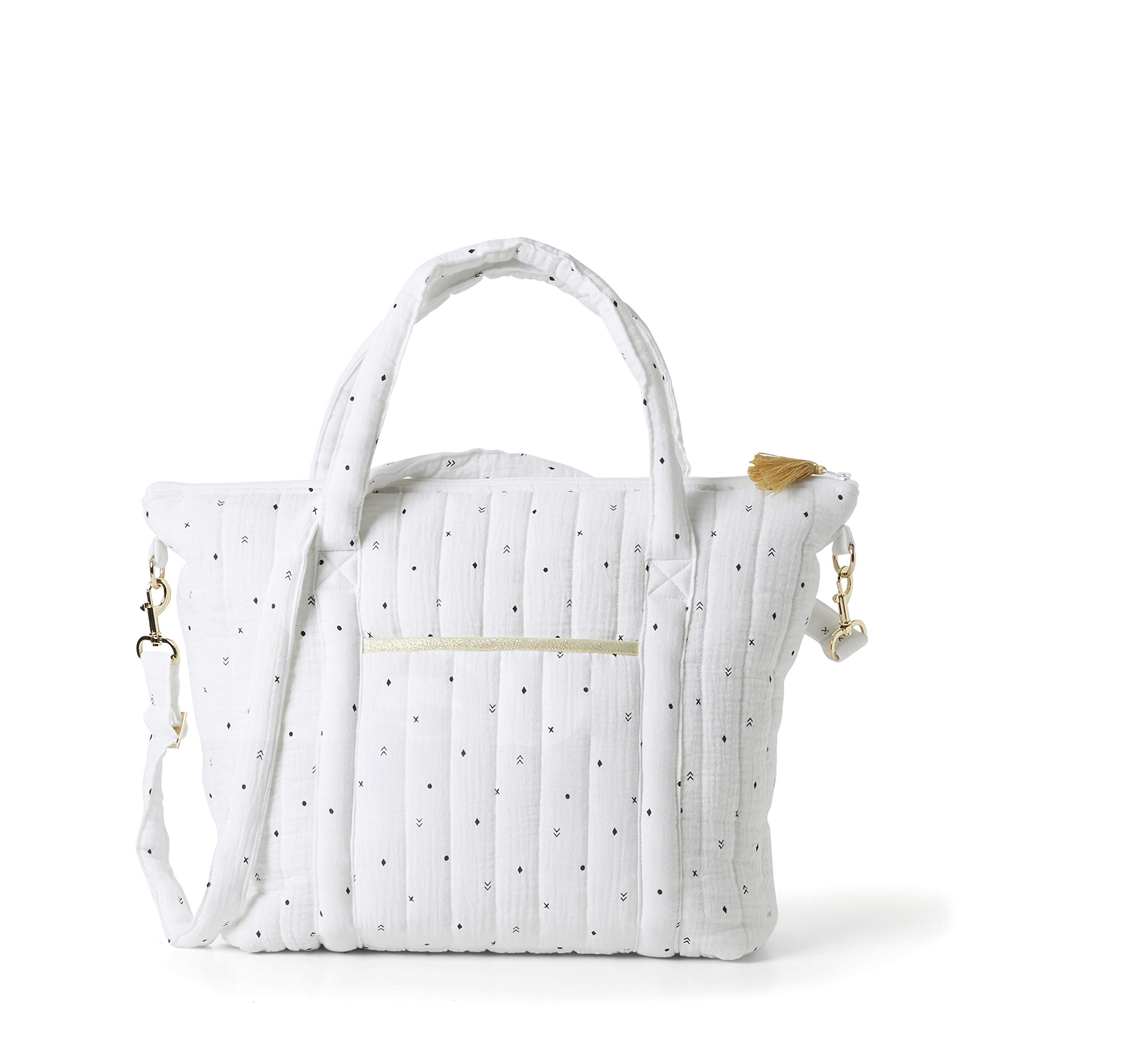 VERTBAUDET Sac à langer Plume ivoire imprimé TU