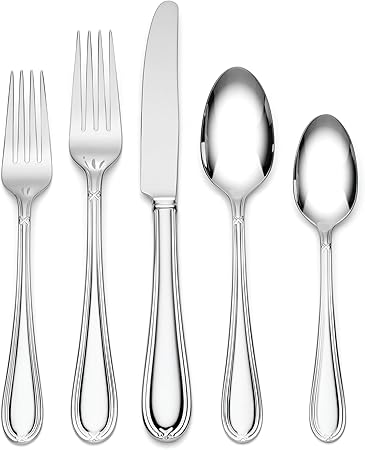 Lenox Silverware Set, Ashbridge 80-Piece Flatware Set, Service For 12,