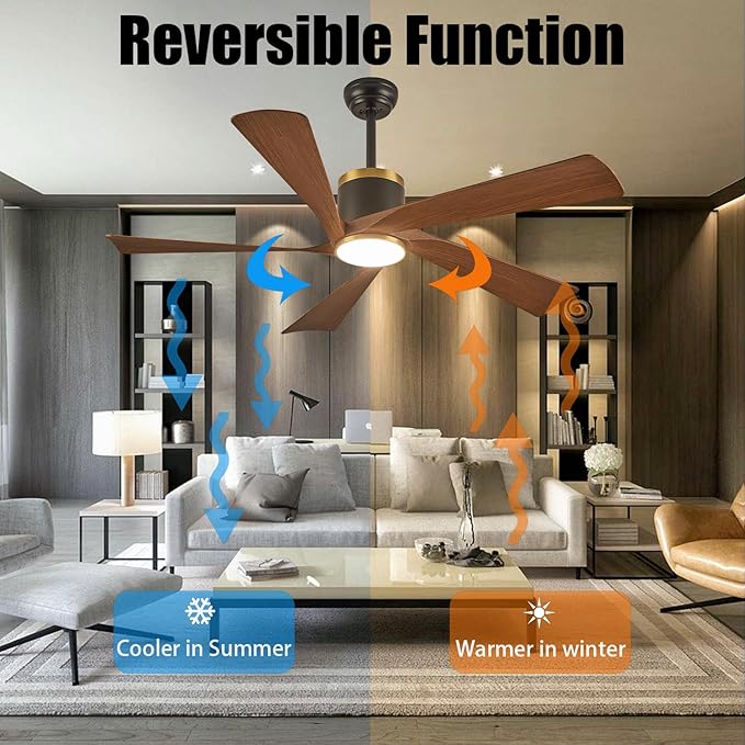 Ventilador de Techo 52 Pulgadas Con Luz y Control Remoto 120 miniatura 5