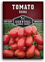 Vista 1 de Semillas de tomate Roma para plantar, variedad de tomate de pasta de reliquia determinada para salsa y enlatado, tomates Roma italianos productivos