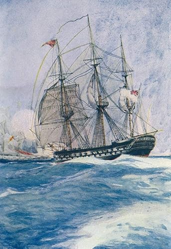 Posterazzi DPI12576615LARGE A Man-o-War in Nelson 's Day from The Book of Ships, publicado c1920 Hilary Jane Morgan - Póster (24 x 34), multicolor