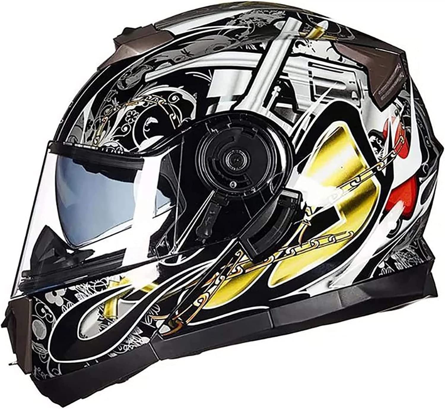 Casque avant rabattable double visière pour rouler sans buée ni soleil