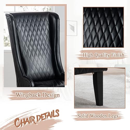 Miniatura 8 de Sillas de comedor con respaldo alto, sillas de sala de estar, sillón tapizado de tela gris con respaldo de ala, muebles para El Dormitorio con