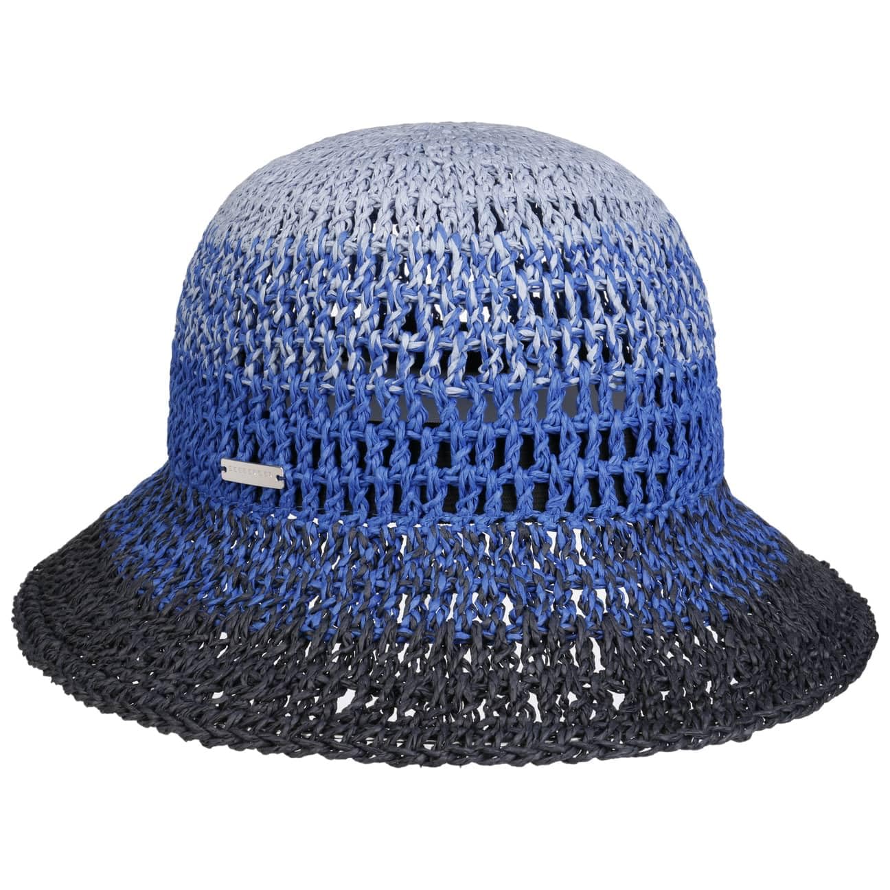 Cappello A Sporta Seeberger In Paglia E Canapa, A Righe, Con Visiera, Taglia Unica 55-59 Cm