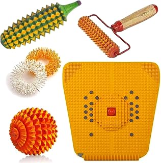 LRK Massager Tools Combo Kit with Power Mat, Wooden Handle Roller | Wooden Karela || 2 Massage Rings For Stress And Pain R... Price In India