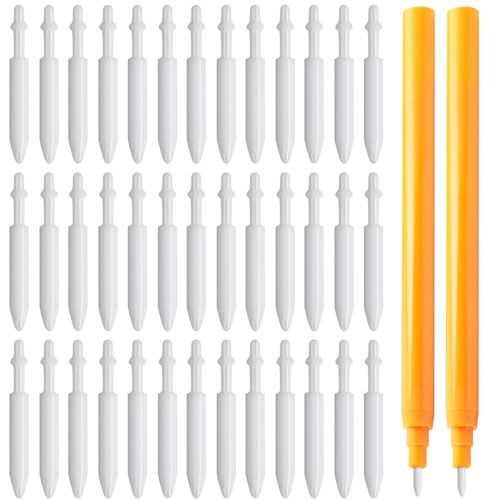 SAFIGLE 50Pcs Marker Nibs Replacement 0.7Mm Acrylic Paint Pen Tips Nylon Fine Point Refillable Marker Pen Nibs for Art Craft Glass Ceramic Wood Painting