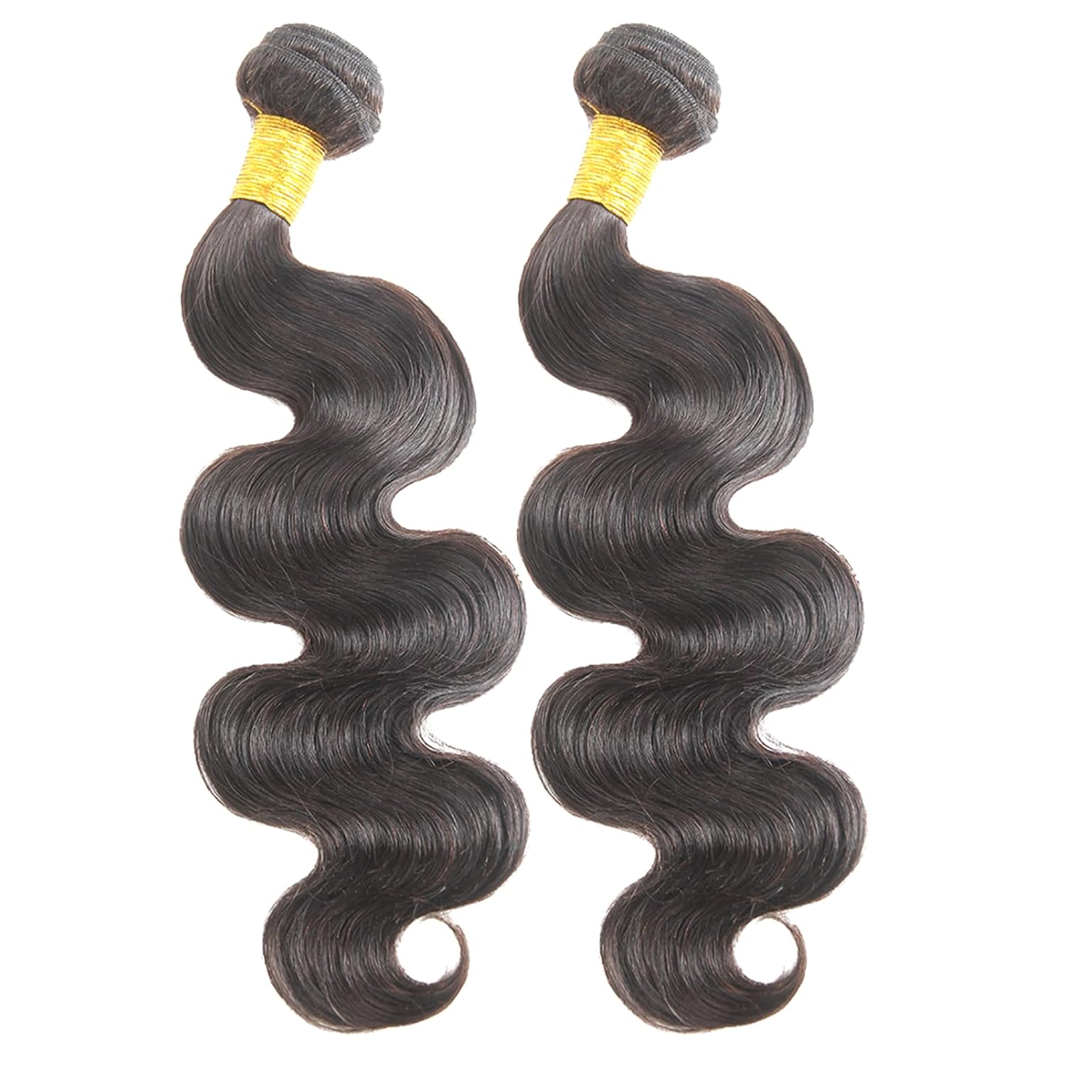 10A Brazilian Body Wave Human Hair Bundles 10 12 Inch 100% Unprocessed Virgin Human Hair Body Wave Bundles Hair 2 Bundles Hair Extensions for Women Natural Black