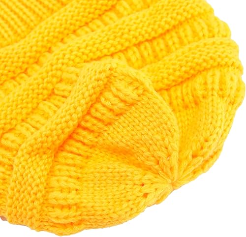 Miniatura 6 de DYKL Gorros de punto cálidos de invierno para niños y niñas, gorros suaves para bebés y niñas