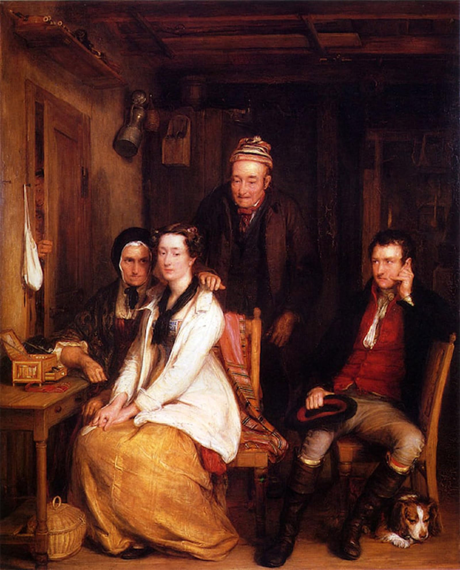 ARTXLXXBN Famous Painting Art Wall Decor Abstract Art Picture The Refusal From Burn's David Wilkie Animal Pictures for Home Decor 60x90cm