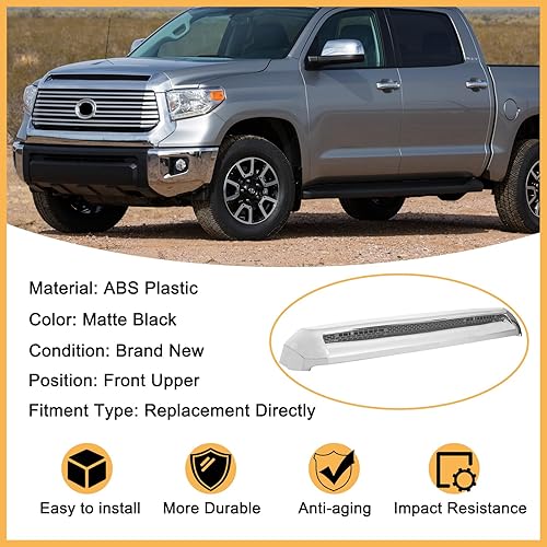 Miniatura 4 de Moldeo de abultamiento de capó compatible con Toyota Tundra Front Upper Grille Hood Scoop 2014-2021