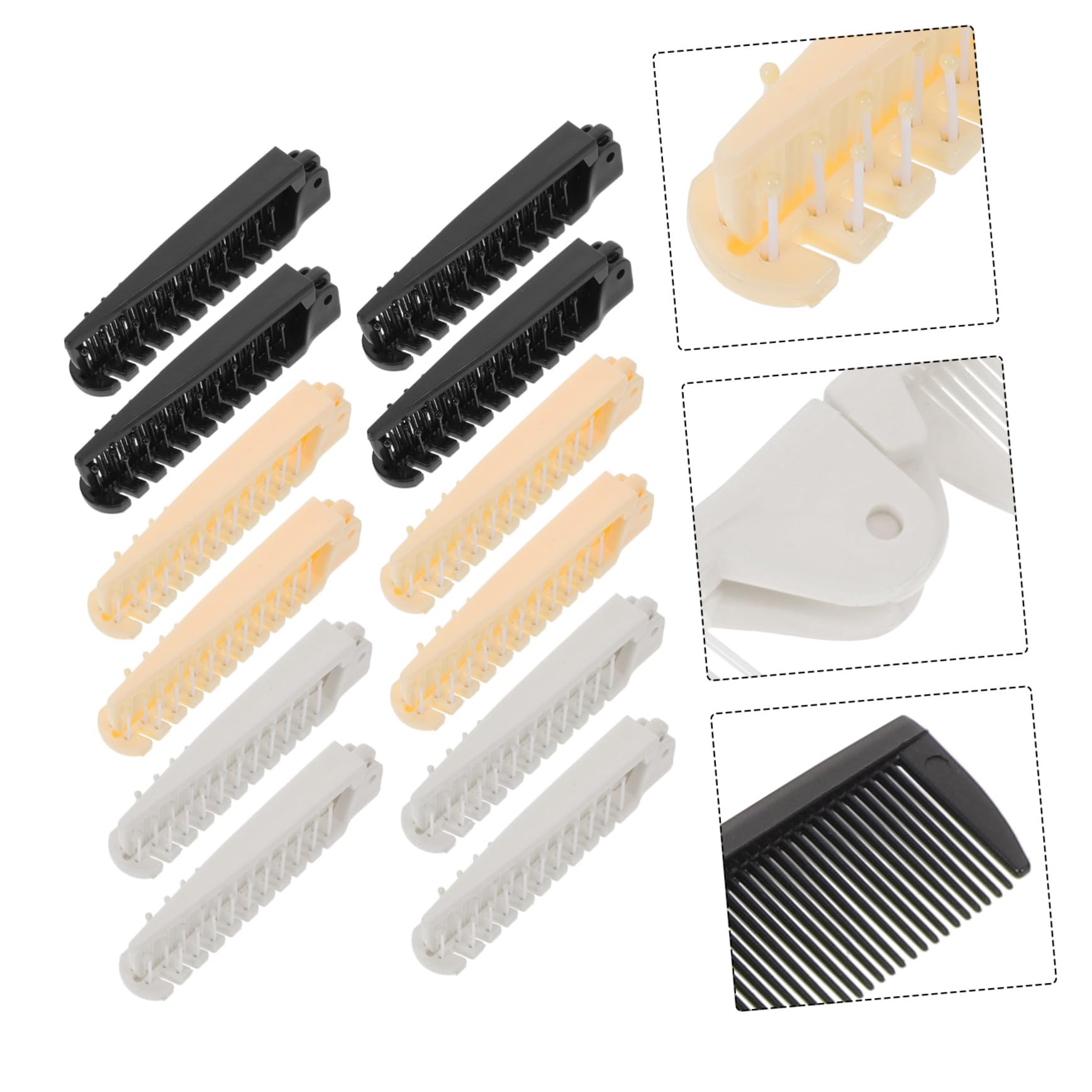 LIFKOME Peigne Pliable Anti-statique en Plastique 30pcs pour Femmes et Hommes Dents Fines Double Usage, Compact et Portable pour Travail et Événements