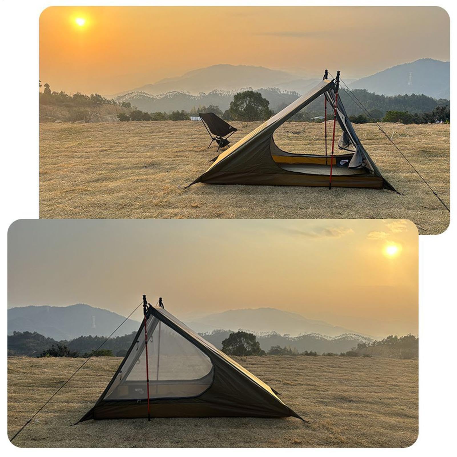 Namiot 1-osobowy trekkingowy turystyczny Wentylowana markiza siatkowa | Namiot 1-osobowy Turystyka piesza, podwórko, patio, piknik, festiwal, polowanie, wędkarstwo