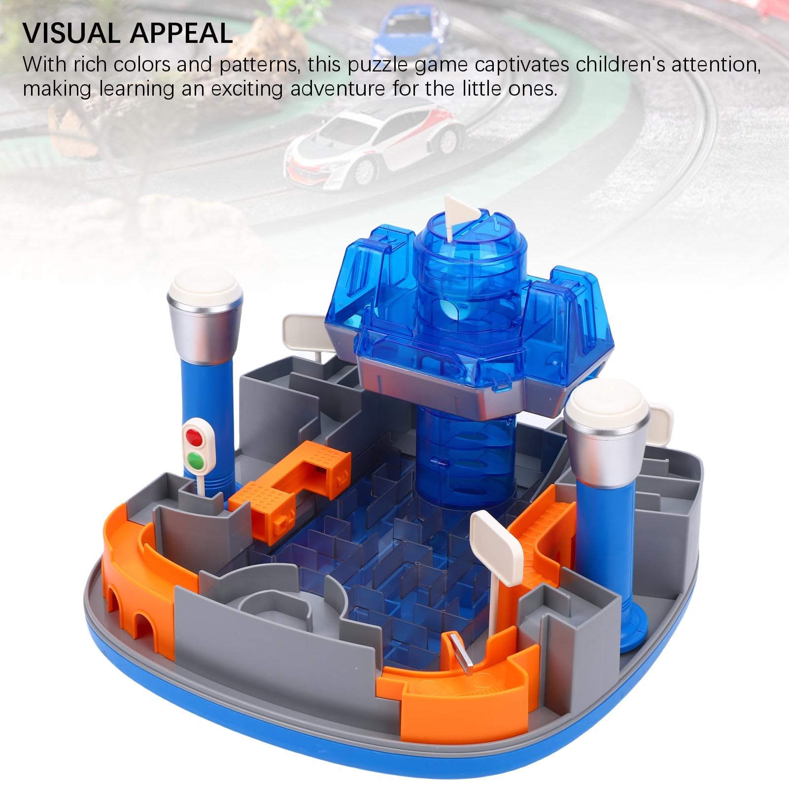 Tbest Circuit de Course pour Enfants, Jouet D'Aventure Thème Puzzle