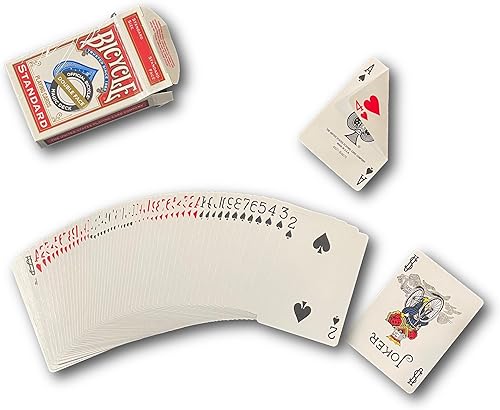 Barajas de cartas de juego de cartas para ciclistas (doble cara, caja roja)