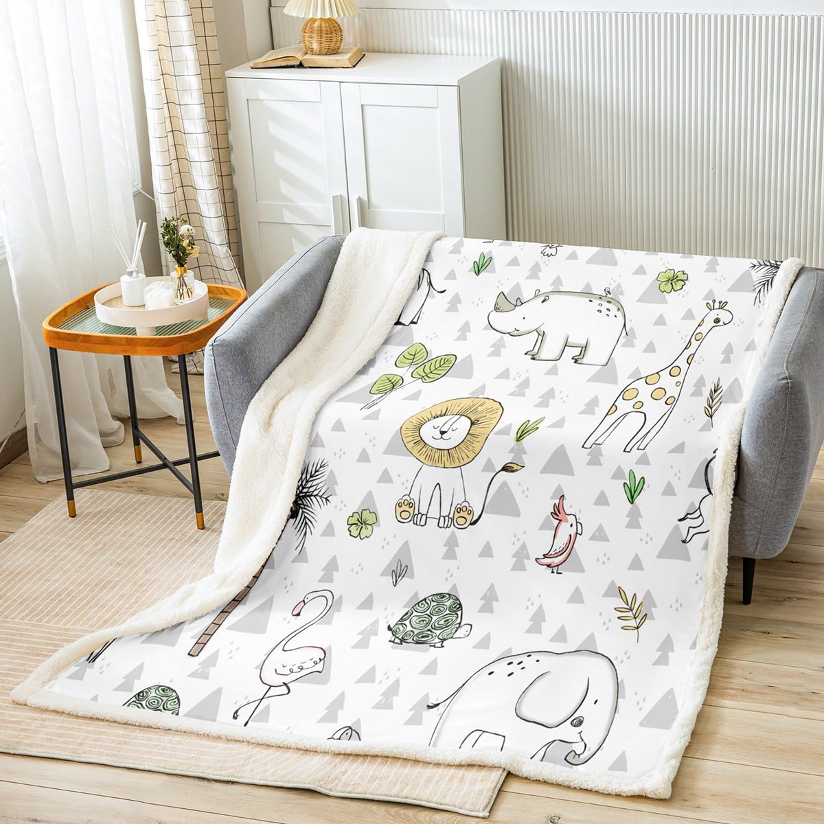 Coperta In Pile Con Stampa Elefante - 127x152 Cm - Morbida, Leggera, Lavabile - Per Divano, Letto, Viaggi - Donna Uomo - 3