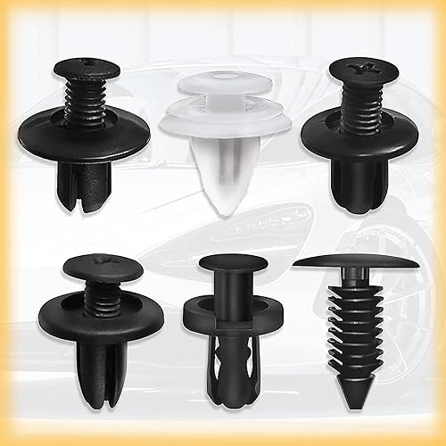 Miniatura 5 de cueclue Juego de 100 hebillas para automóvil, clip de remache PA66 para parachoques, accesorios duraderos impermeables de nailon, producto