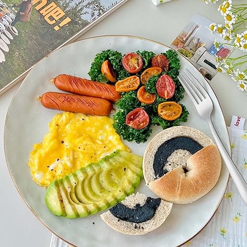 Miniatura 9 de Pleafind 48 tenedores y cucharas, contiene 24 cucharas (8 pulgadas) y 24 tenedores (7.1 pulgadas), cucharas y tenedores de acero inoxidable, juego