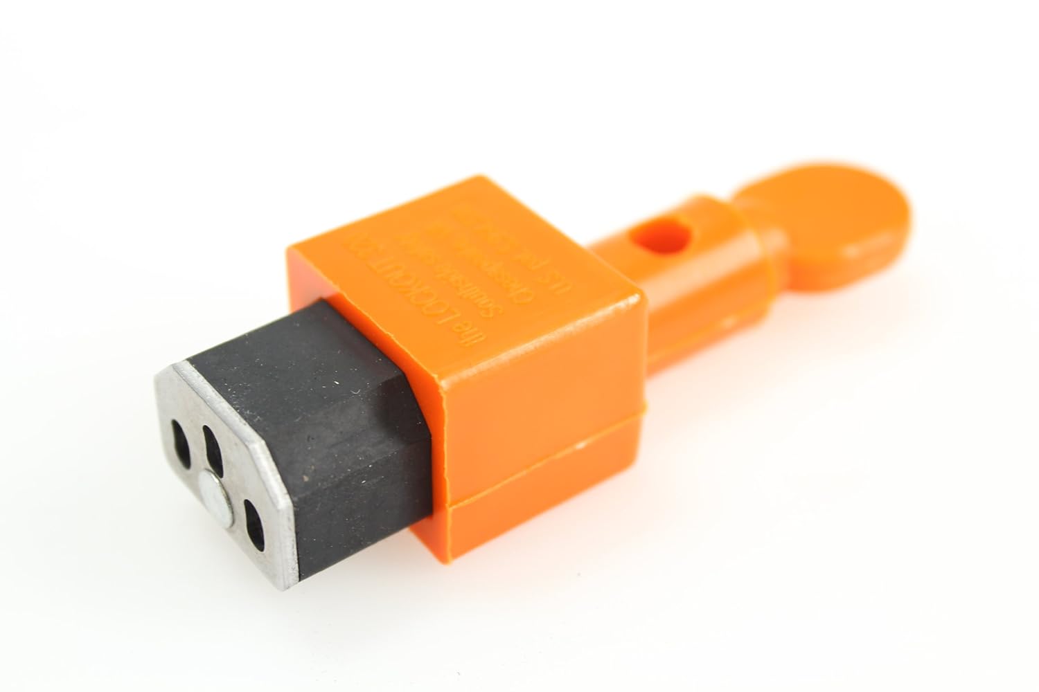 Accuform Orange Power Cord Plug Lockout (IEC Plug), Nylon Plastic, KDD320