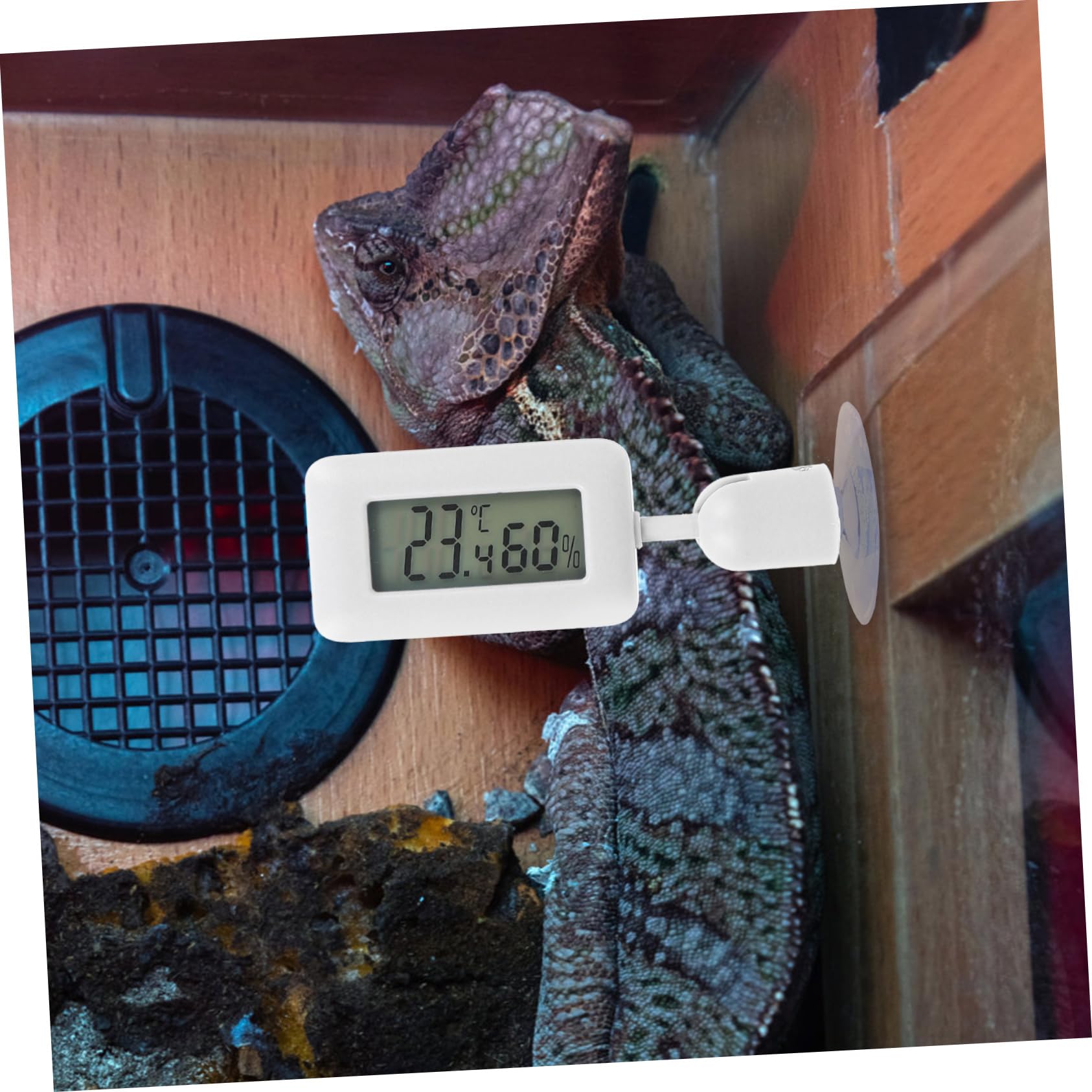4 Uds Higrómetro De Reptiles Termómetros De Reptiles Termómetro De Tanque Giratorio Termómetro De Pecera Medidor De Temperatura Y Humedad Termómetro Digital Medidor De Temperatura
