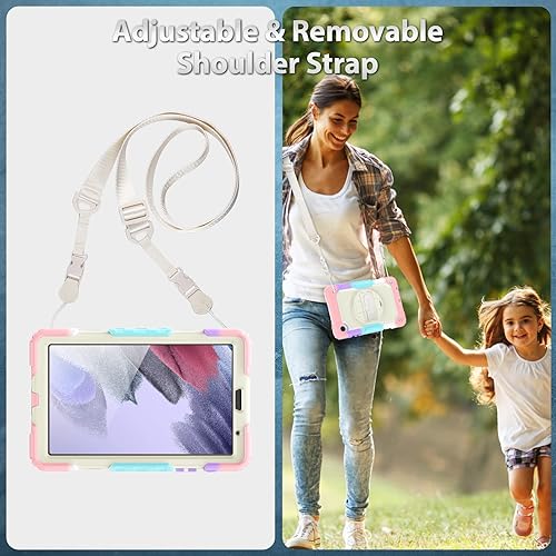 Miniatura 5 de Timecity Funda para Samsung Galaxy Tab A7 Lite con protector de pantalla para niñas y niños, funda protectora a prueba de golpes para Galaxy A7 Lite