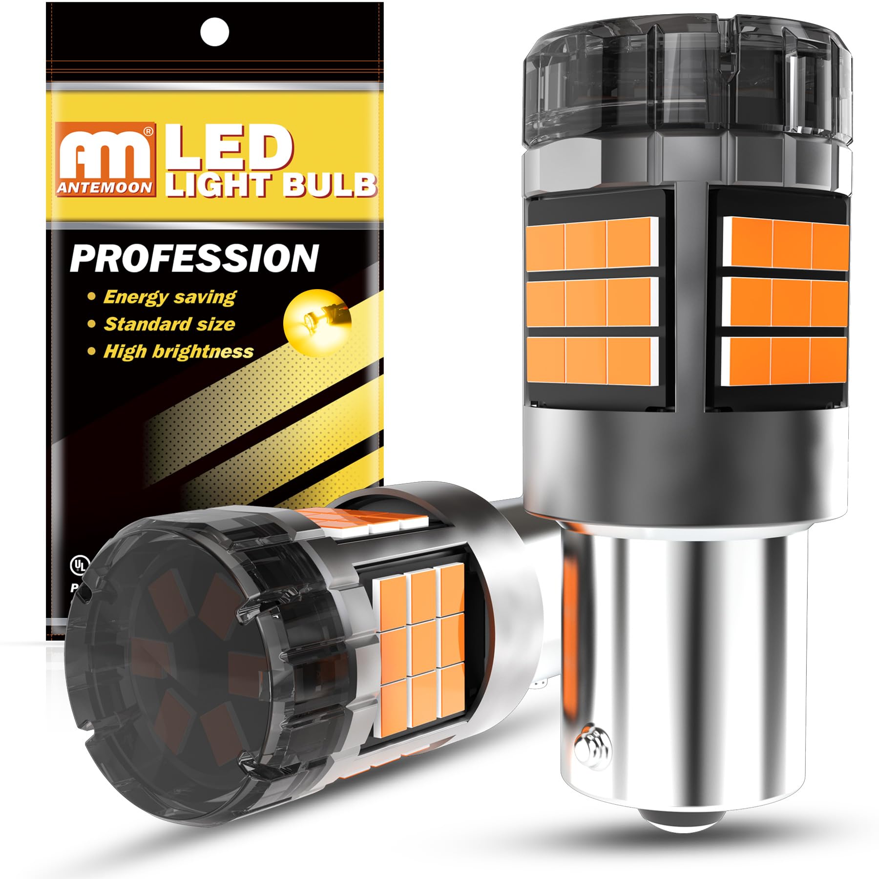 P21W 1156 BA15S Lampadine LED Canbus Sensa Errore Super Luminoso 5000LM Ambra 12V 24V 1141 1003 7506 per Luce di Retromarcia Luce di Svolta Luce del Freno Fendinebbia Posteriori, 2 Pezzi