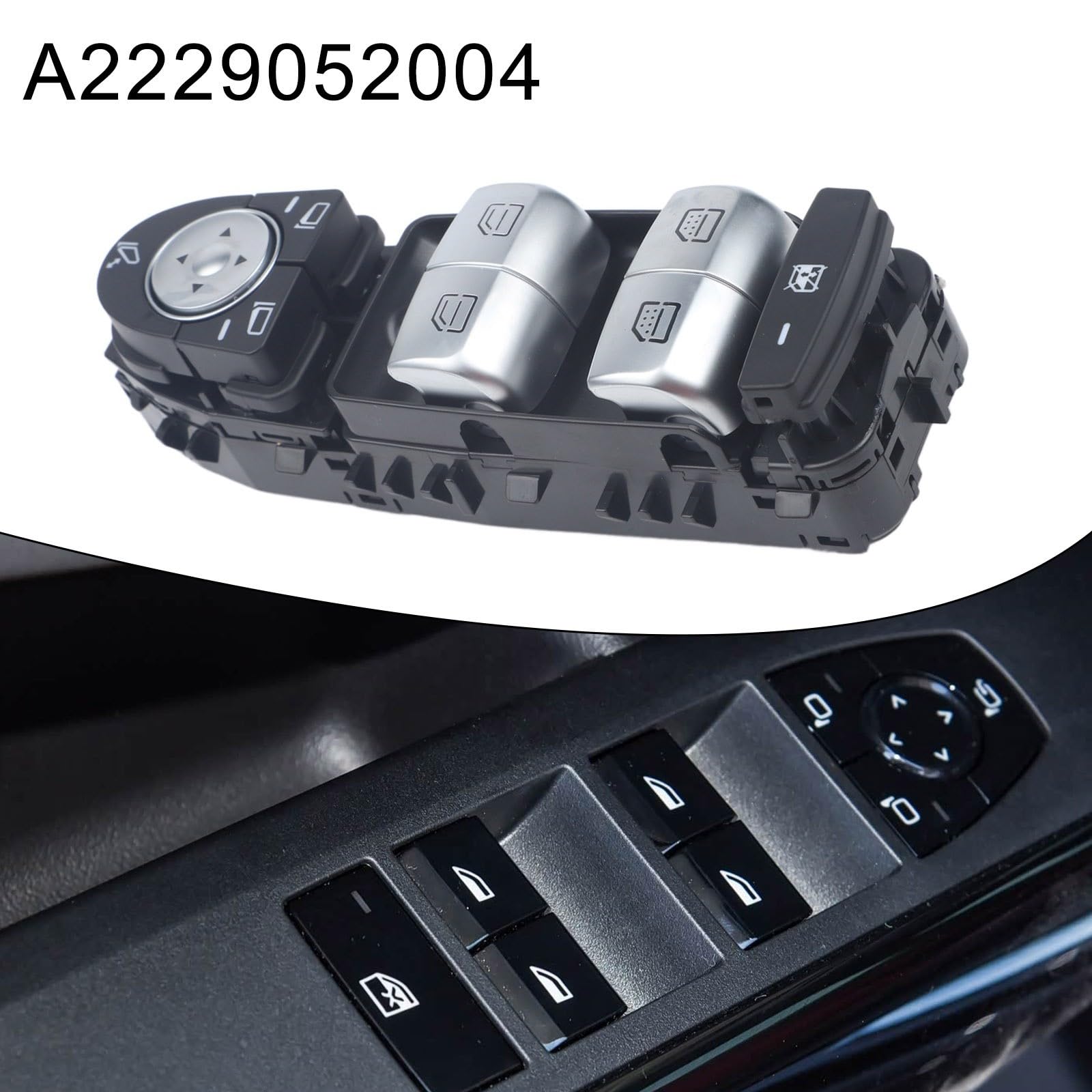 Fenstersteuerungsschalter für Mercedes S-Klasse W222 V222 X222 S350 S400 S500 2013-2020, OEM A2229052004, Innenraum-Ersatz