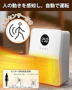 壁掛式　 電気ヒーター 温度調整可能 楽天市場】【ECOモード・レビュー特典あり~!】セラミックファン