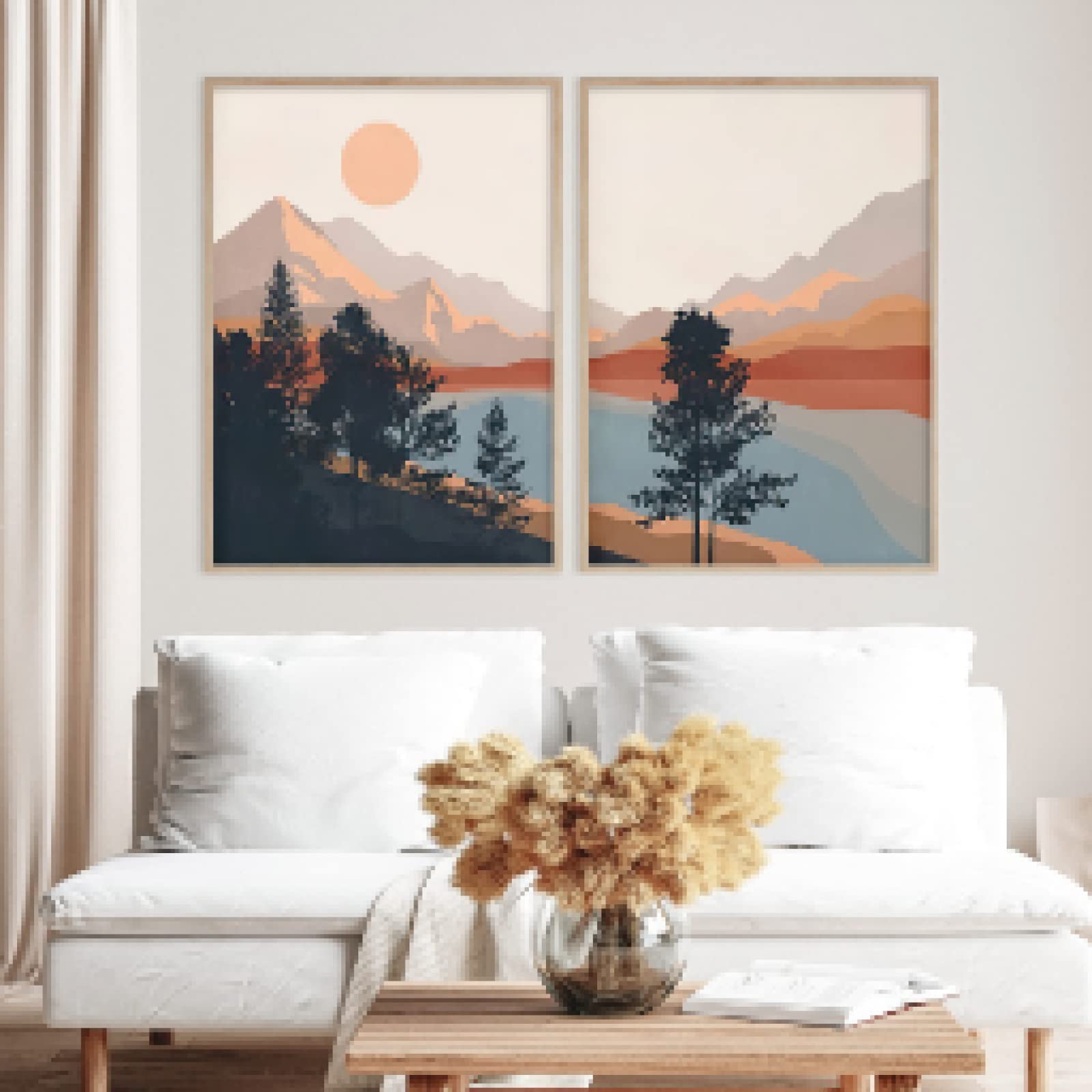Toile abstraite montagne moderne impression haute définition 70x100cm - 8