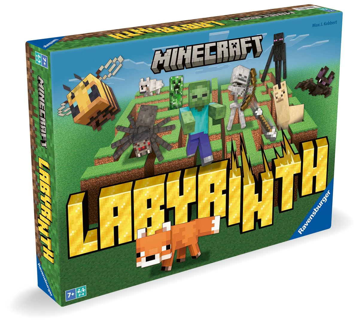 Ravensburger - Labyrinth Minecraft | Juegos Niños 7 Años | 2-4 Jugadores | Laberinto Juego De Mesa Minecraft | Regalo Niño 7 Años