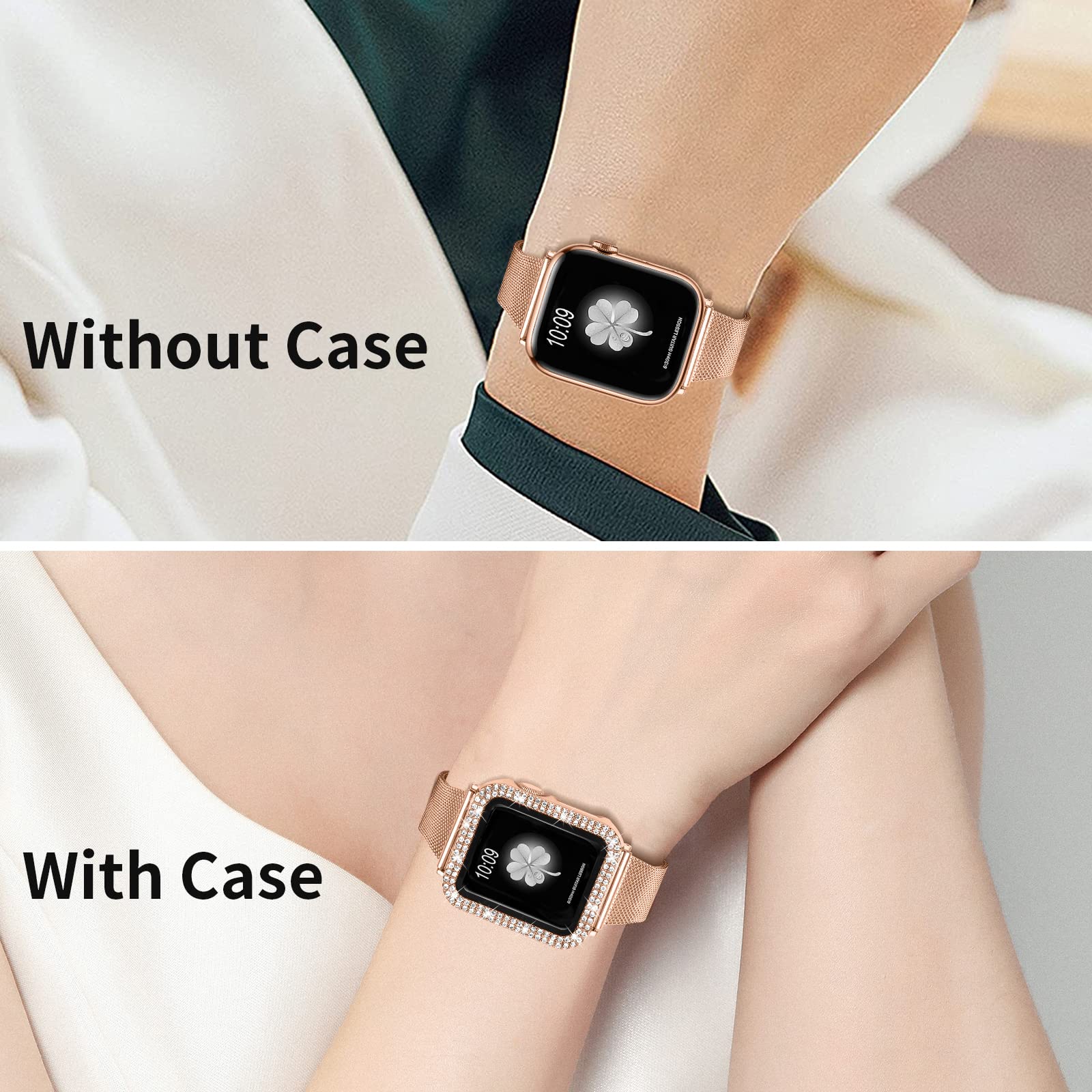 Joyozy Stainless Stell Watch Bands Compatible with Apple Watch Band Amazon.com: Joyozy Slim Stainless Steel Band Compatible with  main image 2