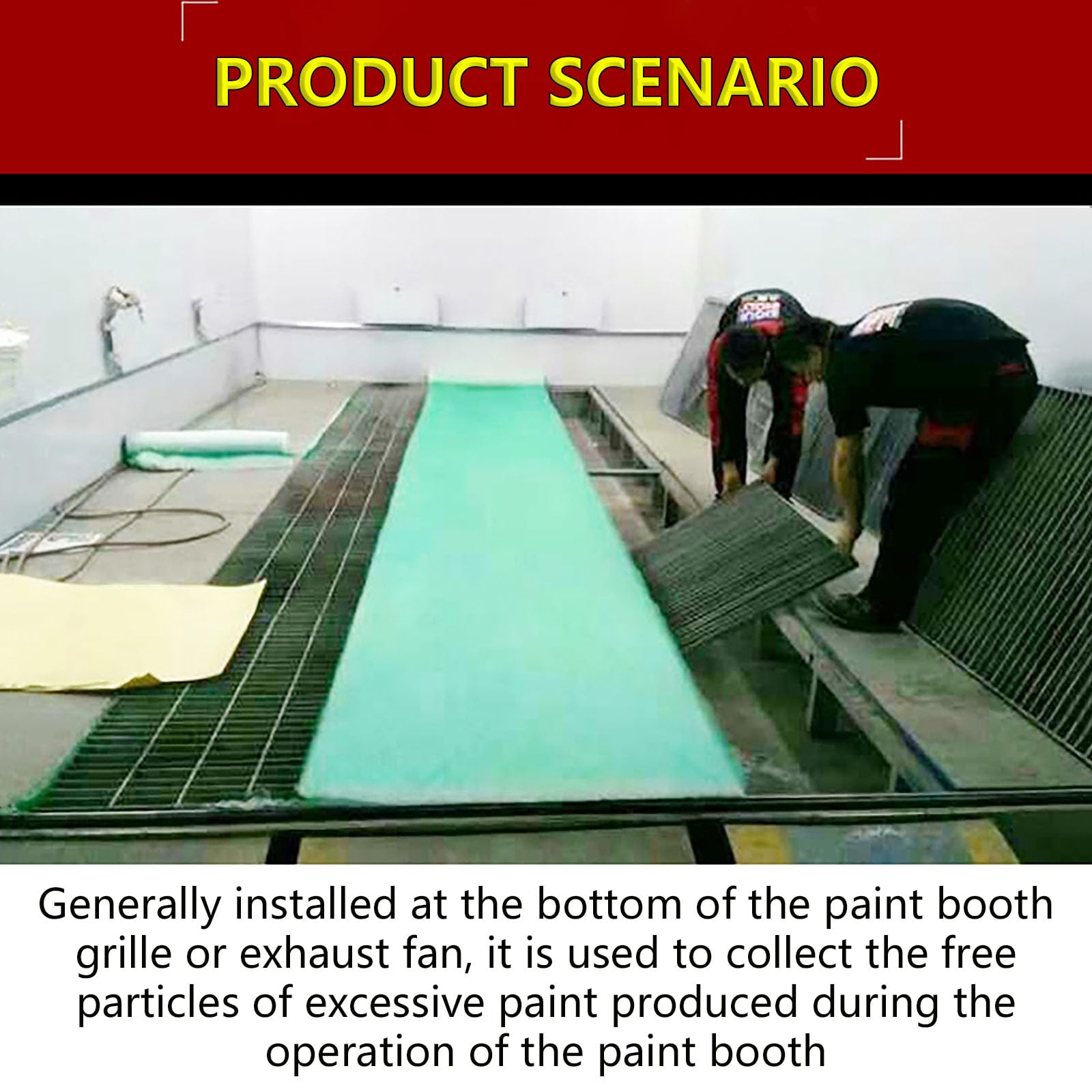 DRISSA Filtros de Cabina de Pintura,Doble Capa Filtro de Cabina de Pulverización Fuerte Adsorción Filtro de Cabina de Aerógrafo Repuesto(Size:3.28x65.6ft(1x20m),Color:Thickness: 80mm)