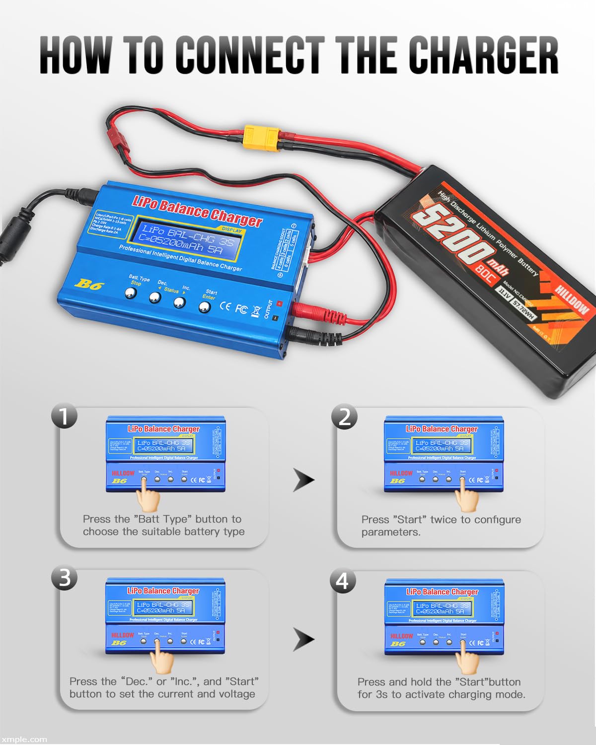 Zrównoważona cyfrowa ładowarka B6 Mini z zasilaczem do akumulatorów 1S-6S LiPo Li-ION Life NiMH PB RC wyświetlacz LCD