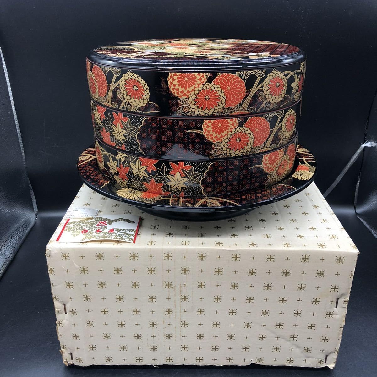 回転台付き三段重 回転台付き三段重