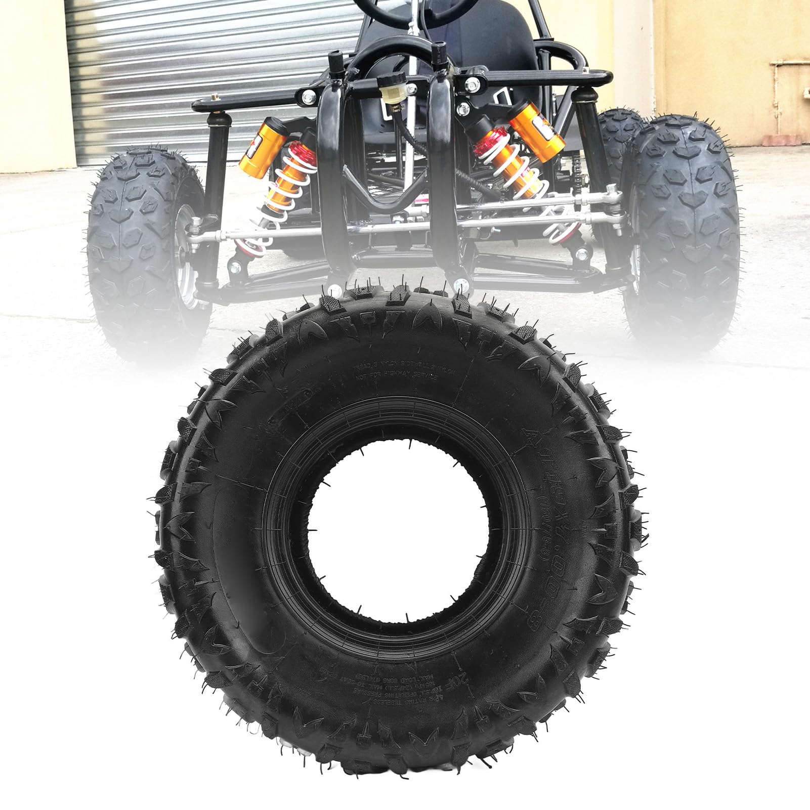 CHICIRIS Opona, Ręczne Koła Ciężarówki Opony Samochodowe Auto Opony 19x7-8 19x7x8 Eksplozja Oponowa Gumowa Poślizg ATV Opona Universal For Go Kart Cart