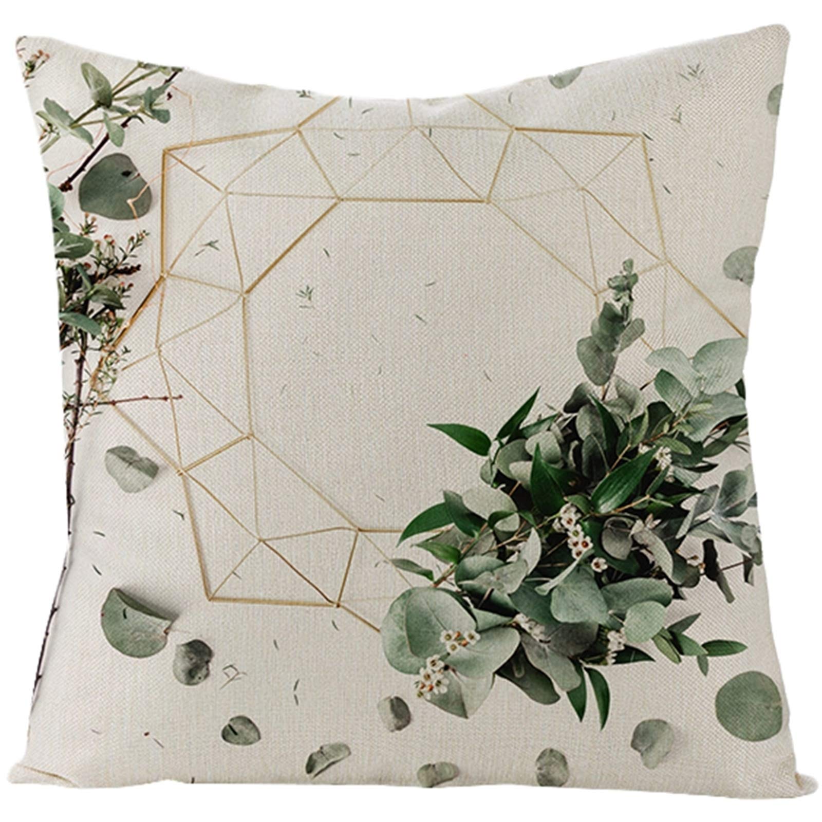 Housse De Coussin Orange Taie D'oreiller 50x70 Cm Lot De 1 En Velours Coussin Decoratif Avec Fermeture éclair Invisible Taie Oreiller Rectangulaire Pour Decoration Maison Salon Automne, Vert Q9-98