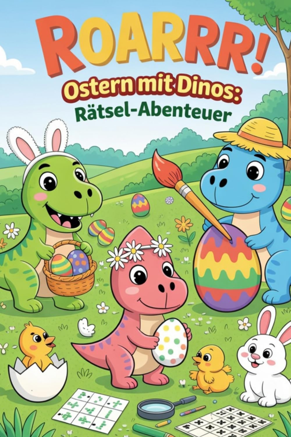 Roaarrr! Ostern mit Dinos Rätsel-Abenteuer: Bunter Rätselspaß zu Ostern mit Dinos, Eiern, Labyrinthen und einfachen Aufgaben für kleine Entdecker