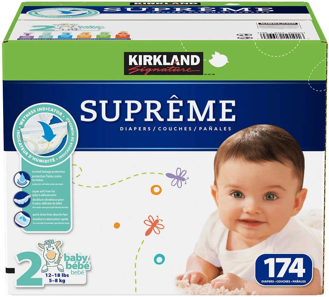 Kirkland Signature Diapers Size 2; Quantity: 174