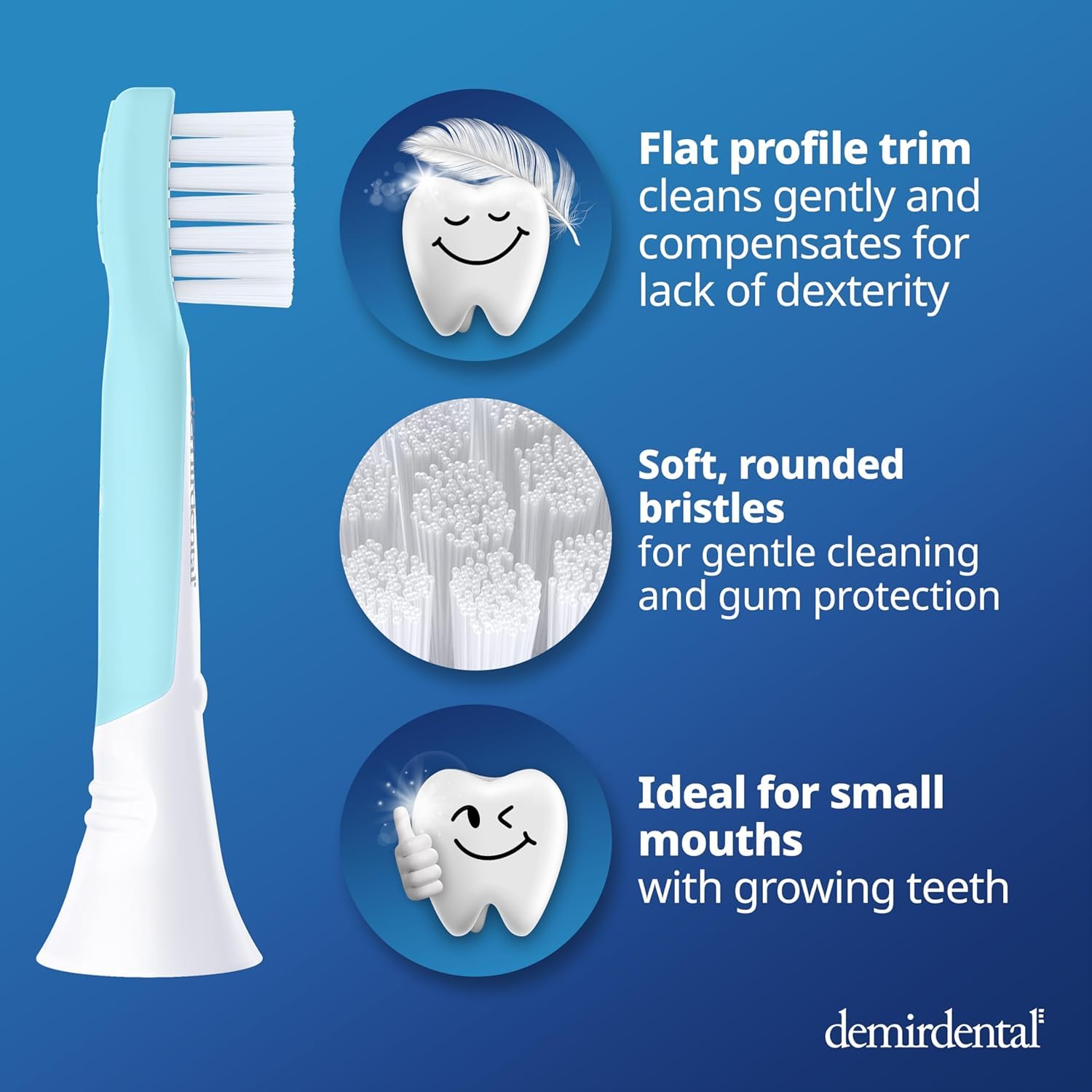 Lot de 8 mini têtes de brosse à dents de rechange compatibles avec Sonicare