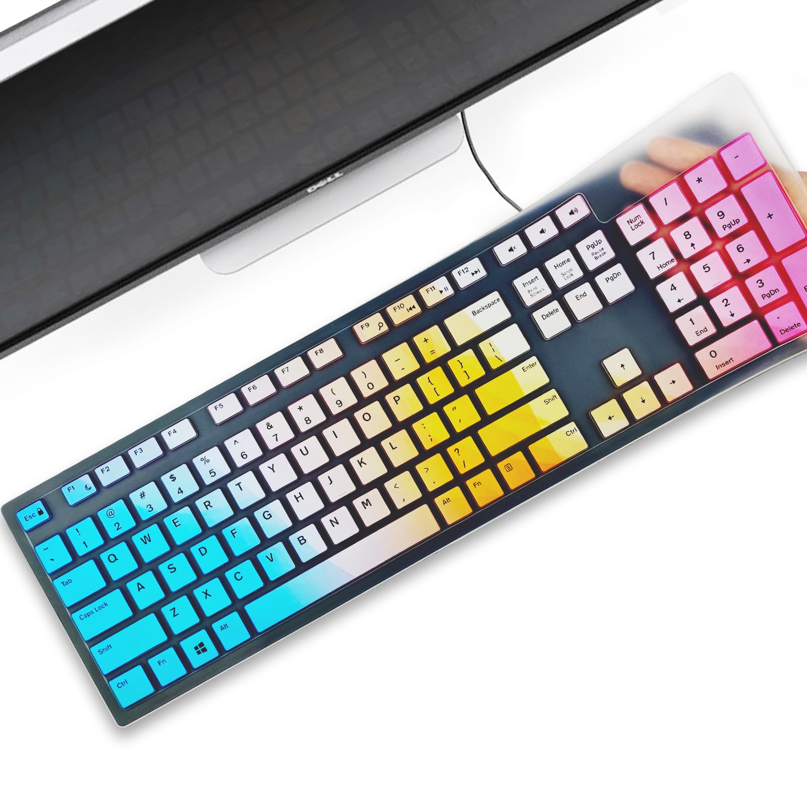 YongMai Keyboard Covers for Dell KM636 KB216 Wireless Wired Keyboards, Dell Optiplex 5250 3050 3240 5460 7450 7050/Dell Inspiron AIO 3670 3477