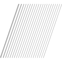 Swpeet 104Pcs 12 Sizes 0.3 mm, 0.4 mm, 0.5 mm, 0.6 mm, 0.8 mm, 1 mm, 1.2 mm, 1.4 mm, 1.6 mm, 1.8 mm, 2 mm, 3 mm 40cm-16 Length Stainless Steel Rods Sets