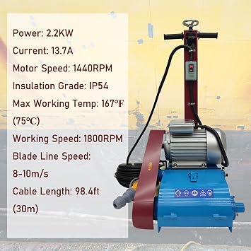 TECHTONGDA Electric Rust Remover 110V Hand-pushed Deck Rust Descaling Machine, Paint Cleaner Rust Removal Machine Remover Equipment for Steel Plate Surface