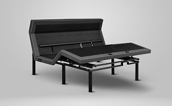 iDealBed 7i Custom Adjustable Bed Base, Pillow Tilt, Lumbar Adjustment, Wall-Hugger, Wireless, Massage, Memory, Advanced Smooth Silent Operation, Bluetooth, USB Ports, Zero G (Twin XL)