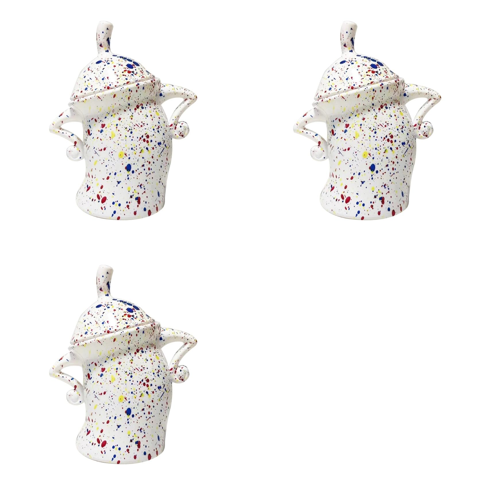 Hndhbfgrt 3X Canister with Attitude,Fun Airtight Kitchen Storage Canisters,Cute Food Storage Tank with Airtight Lid White