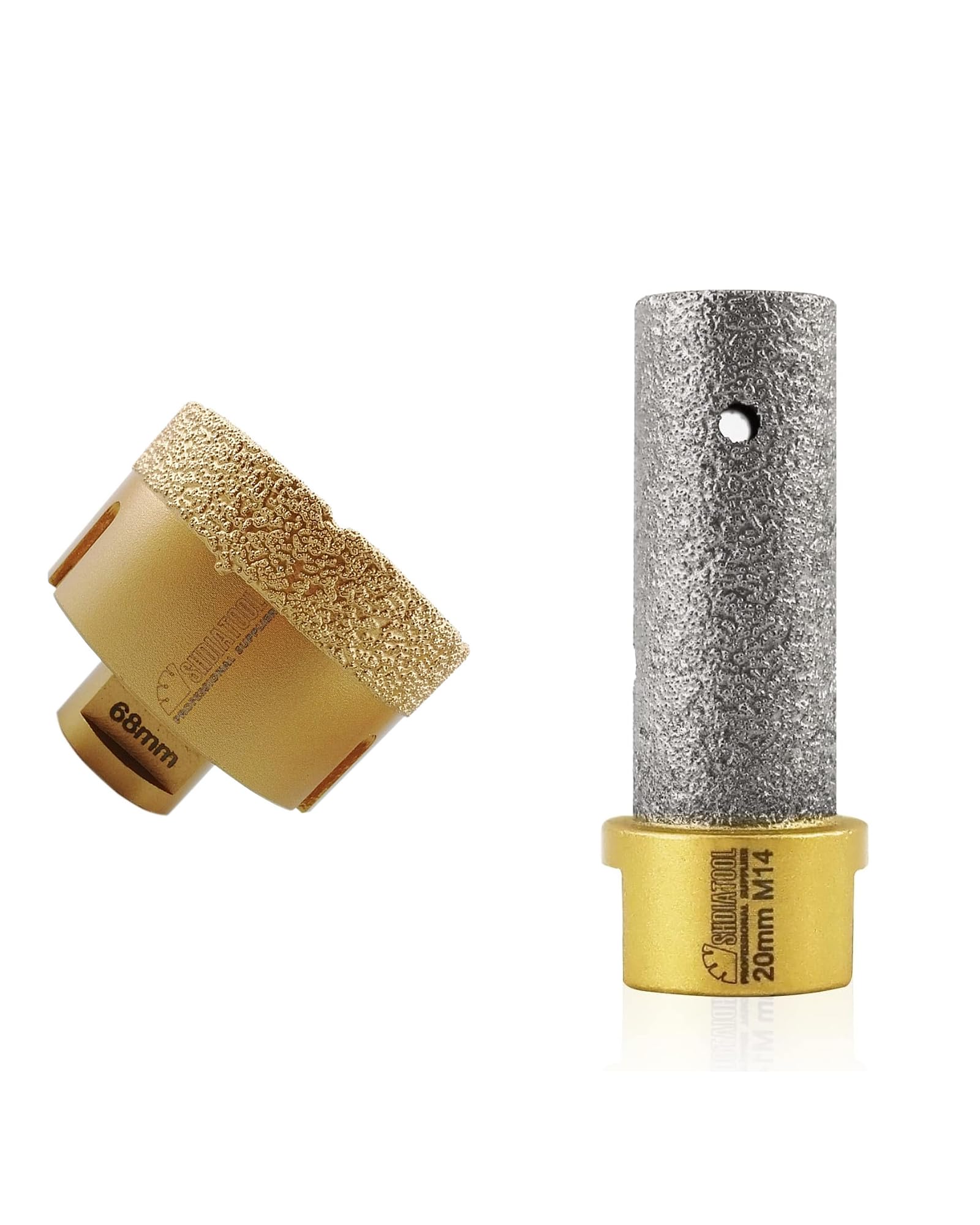 Forets diamant 68mm et fraise diamantée SHDIATOOL contre la casse du carrelage