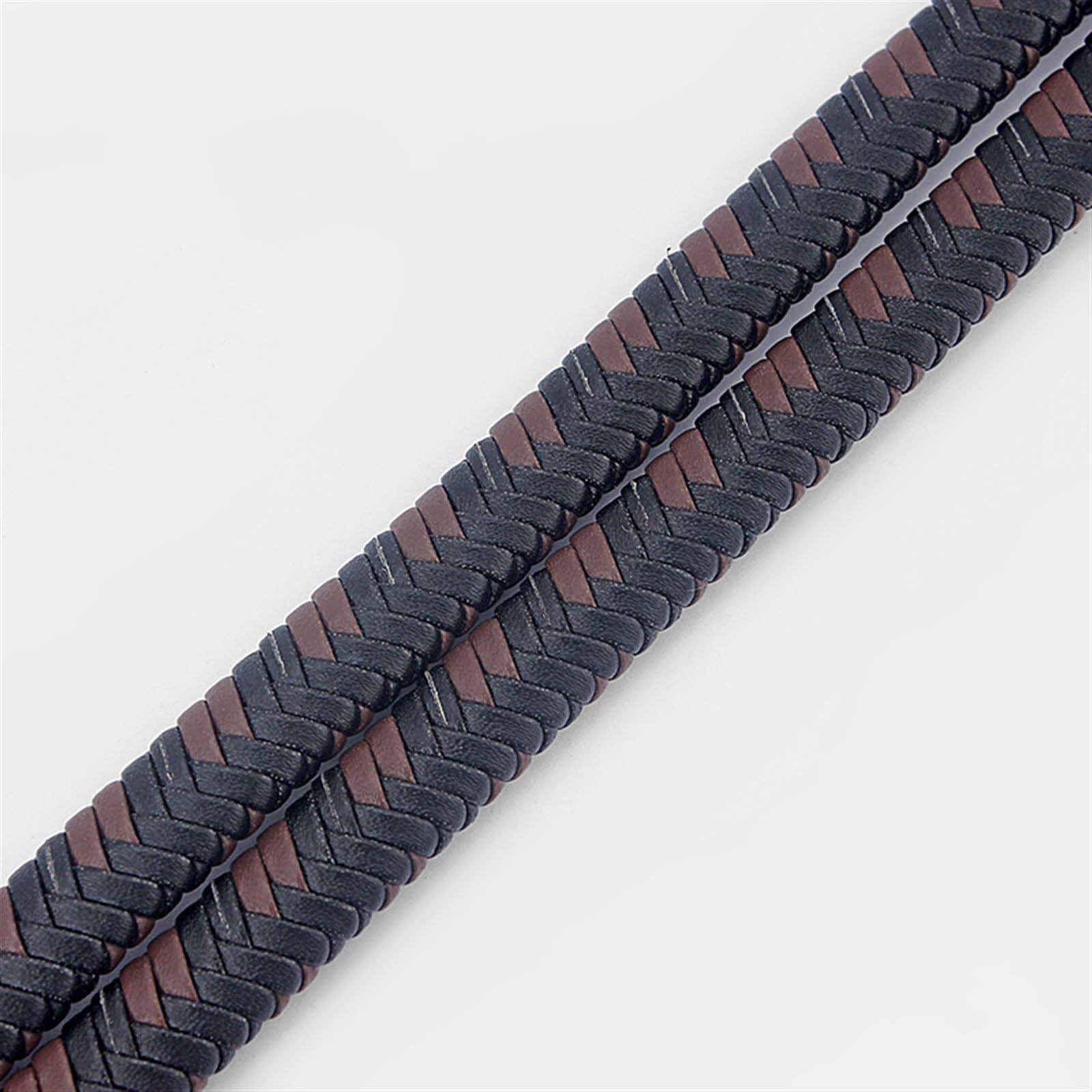 Sznurek skórzany, Płaski skórzany sznurek 1 metr 12x6mm Płaski skórzany pleciony sznurek Sznurek Modna skórzana bransoletka Rzemiosło DIY Biżuteria Znaleziska Tworzenie(P716)