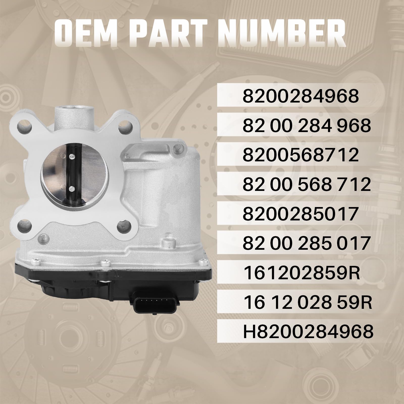 Drosselklappengehäuse, Drosselklappe Passend für Sandero Clio II III Kangoo Logan II Twingo II Symbol/Thalia II Teilenummer 8200568712 8200285017 8200284968