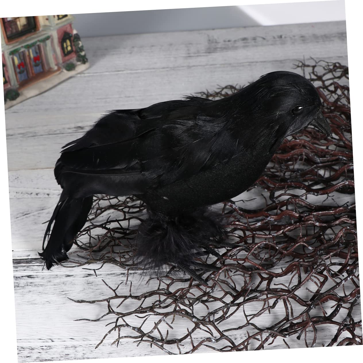 Abaodam 3 Stücke Stimulierte Halloween Dekoration Schwarze Krähe Prop Lebensechte Vogel Für Party Und Wohnkultur