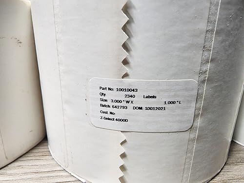 Miniatura 6 de Zebra Technologies 10010043 Z-Select 4000D - Etiqueta térmica directa, 3 x 1 pulgada, núcleo de 1 pulgada, diámetro exterior de 5 pulgadas,