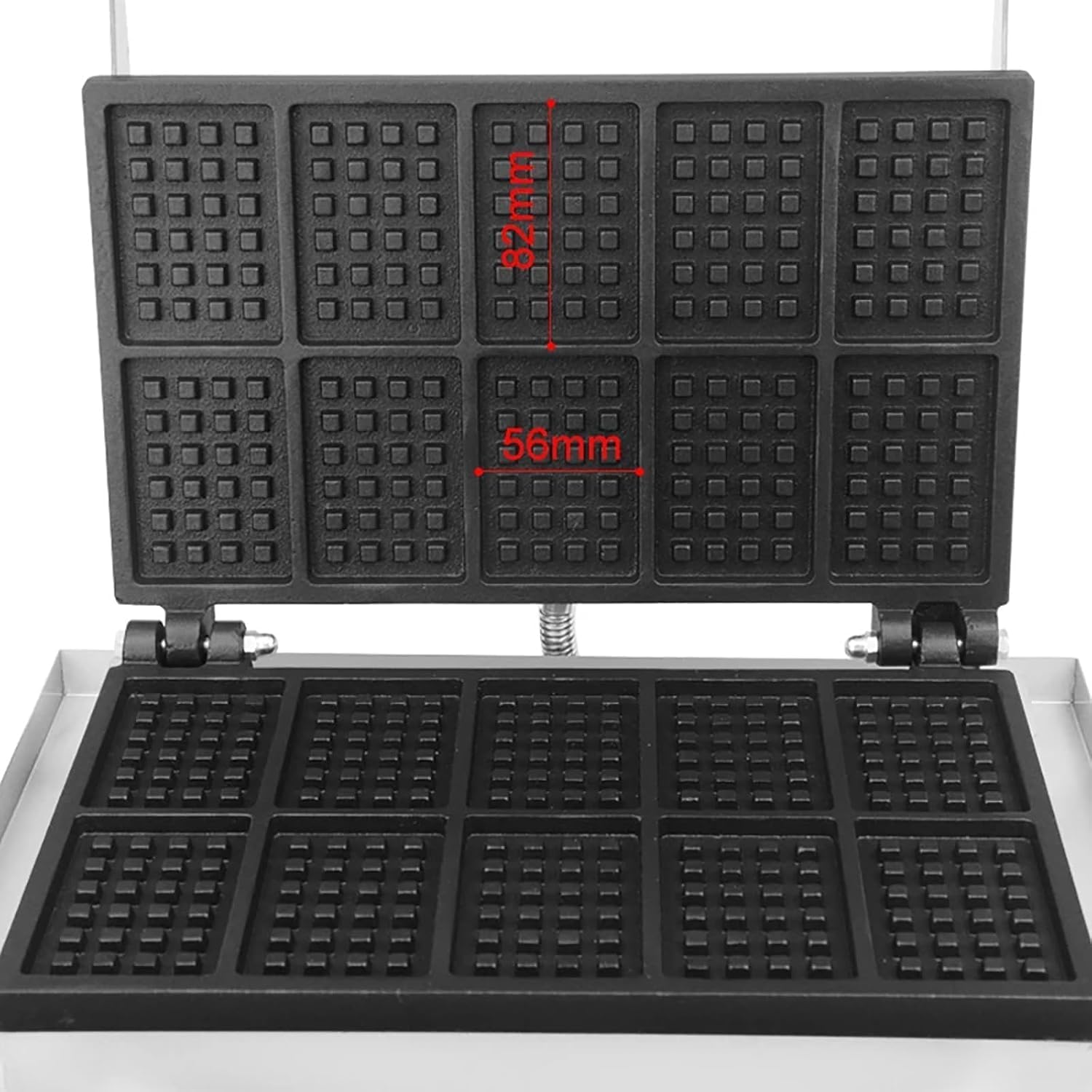 Waffle Iron, Stainless Steel Waffle Maker With Temperature And Time Control, Commercial Waffle Iron, Electric Bakery Machine, Waffle Maker For Bakeries And Restaurants