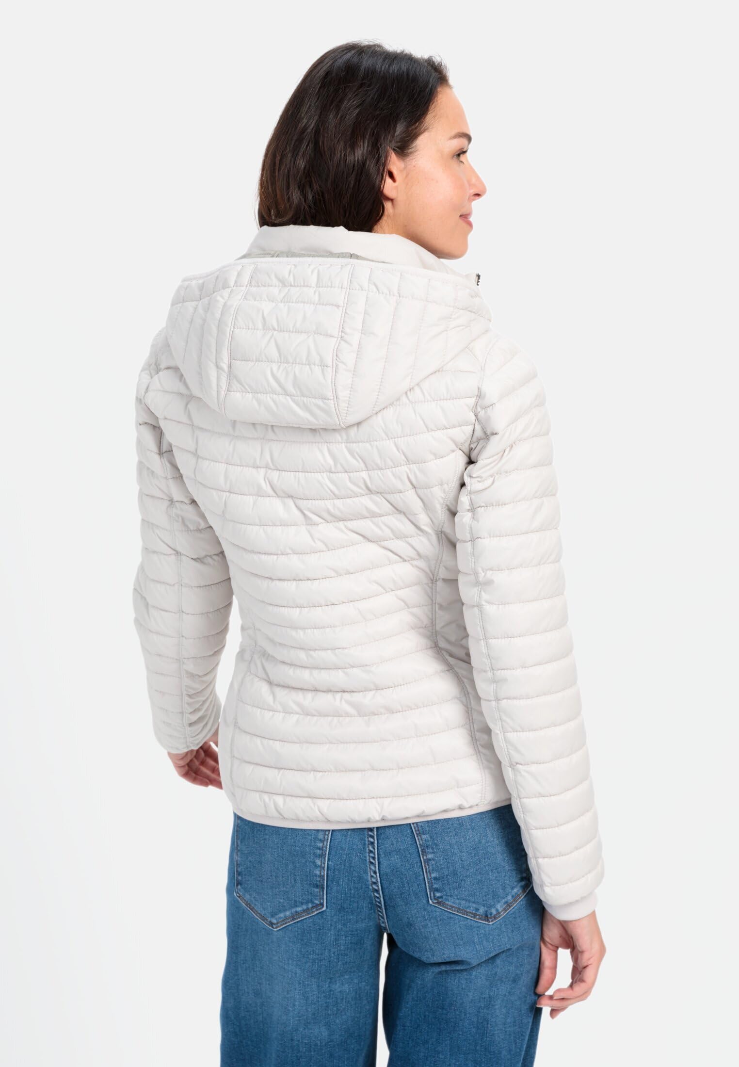 camel active Damen Leichte Steppjacke I Winddicht und wasserarbweisend Wollweiß – Bild 4